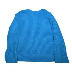 Gap Teal Women's Wool Alpaca Blend Pointelle Knit Sweater Size Medium Oversized